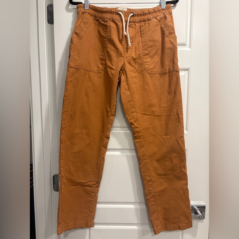 Pact Organic Cotton Drawstring Daily Roll Up Twill Everyday Pants Womens Medium